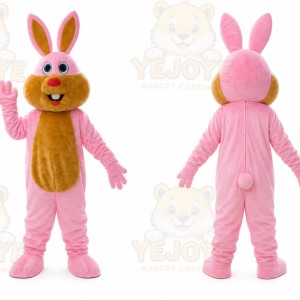 Adult Pink Bunny Rabbit Mascot Costume