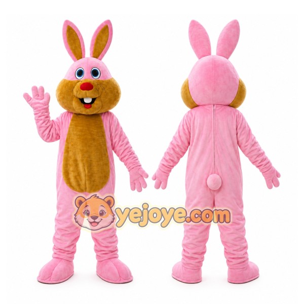 Adult Pink Bunny Rabbit Mascot Costume