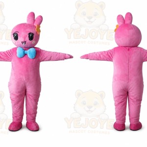 Adult Pink Easter Bunny Bug Rabbit Mascot Costume
