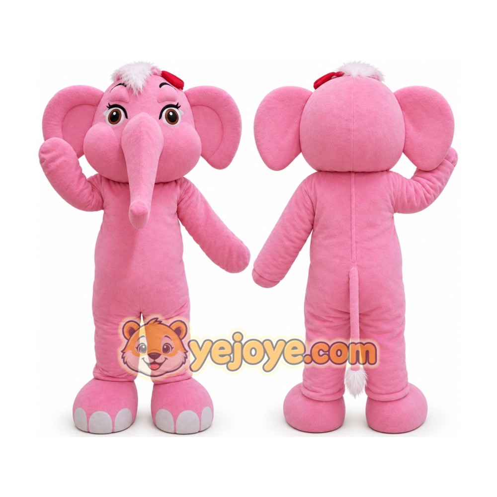 Adult Pink Elephant Mascot Costume Adult Pink Elephant Mascot Costume