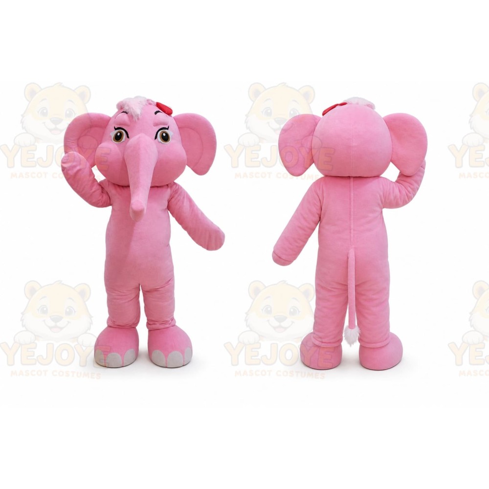 Adult Pink Elephant Mascot Costume