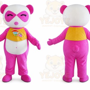 Adult Pink Panda Mascot Costume