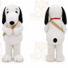Adult Plush White Dog Mascot Costume