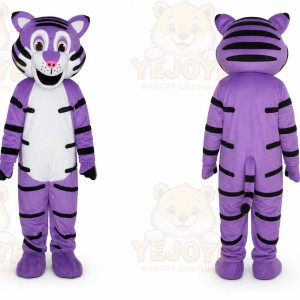 Adult Purple Tiger Mascot Costume