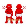 Adult Red Boy With Fork Mascot Costume Adult Red Boy With Fork Mascot Costume