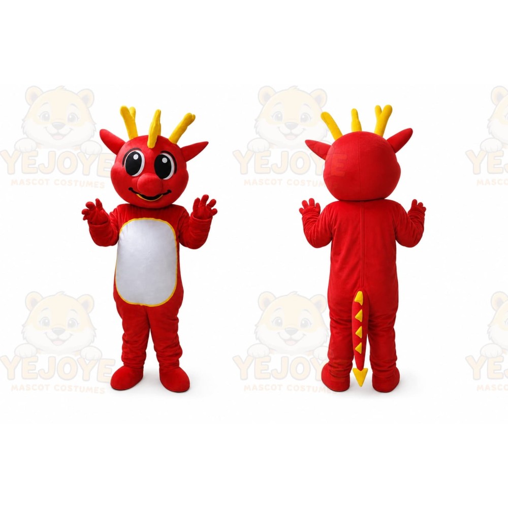 Adult Red Dinosaur Mascot Costumes Cartoon Costumes