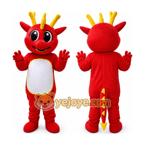 Adult Red Dinosaur Mascot Costumes Cartoon Costumes