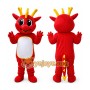Adult Red Dinosaur Mascot Costumes Cartoon Costumes