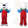 Adult Red Pants Bear Mascot Costume