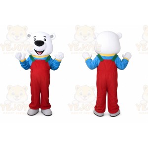 Adult Red Pants Bear Mascot Costume