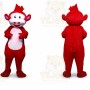 Adult Red Suit Monkey Mascot Costume