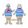 Gray Sailor Seal Mascot Costume