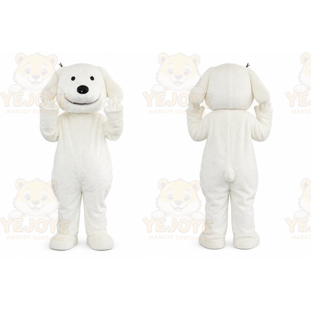 Adult White Dog Cartoon Mascot Costumes