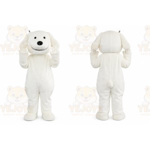 Adult White Dog Cartoon Mascot Costumes