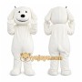 Adult White Dog Cartoon Mascot Costumes