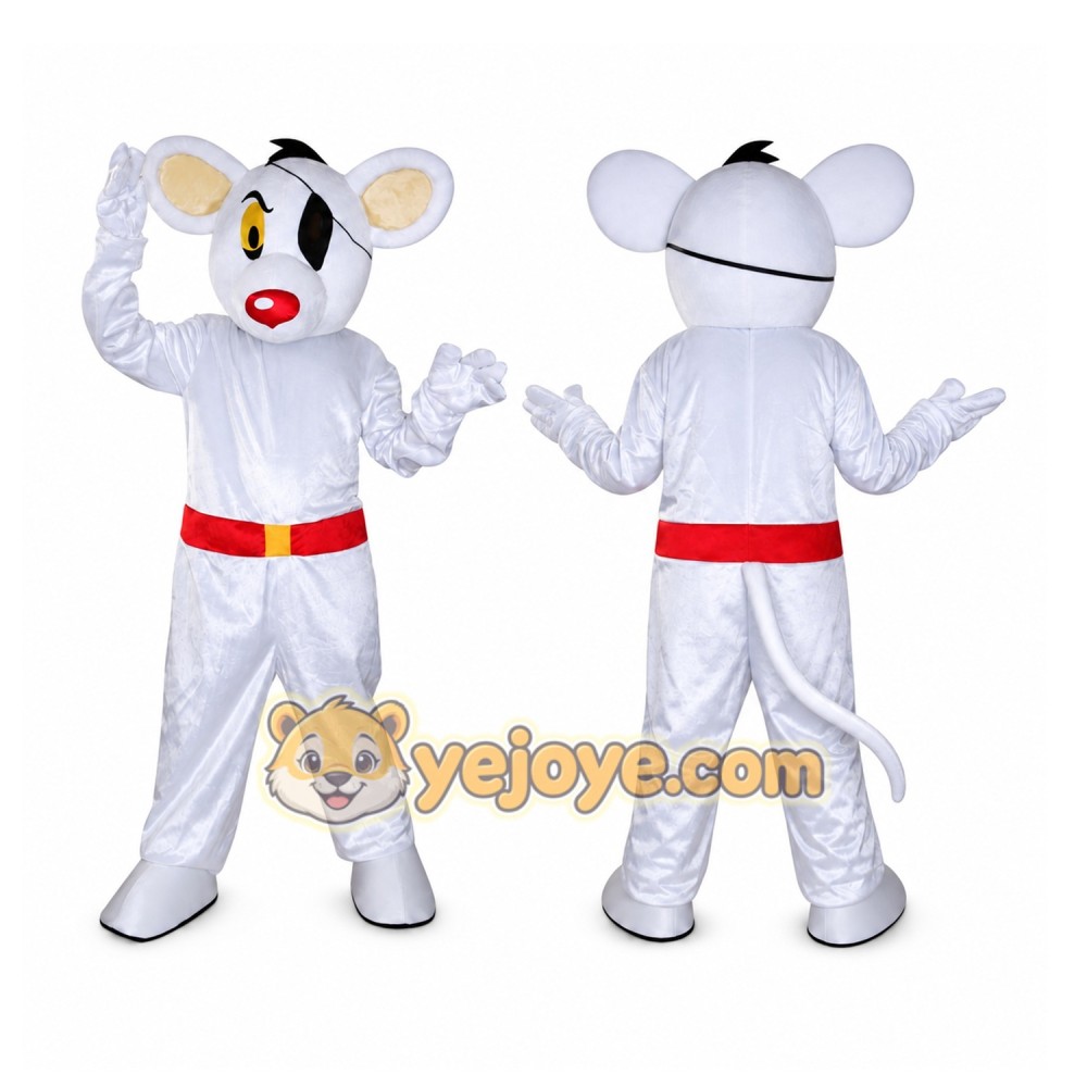 Adult White Mouse Mascot Costume Adult White Mouse Mascot Costume