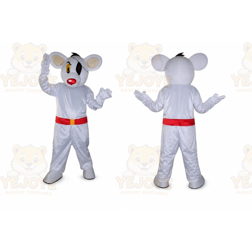 Adult White Mouse Mascot Costume