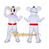 Adult White Mouse Mascot Costume Adult White Mouse Mascot Costume