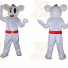 Adult White Mouse Mascot Costume