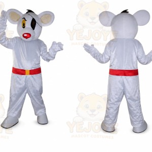 Adult White Mouse Mascot Costume