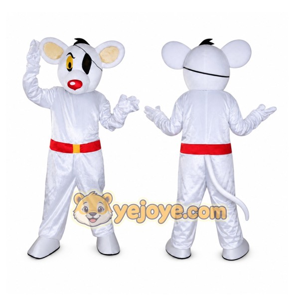 Adult White Mouse Mascot Costume
