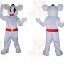 Adult White Mouse Mascot Costume