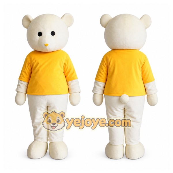 Adult Yellow Coat Bear Mascot Costume