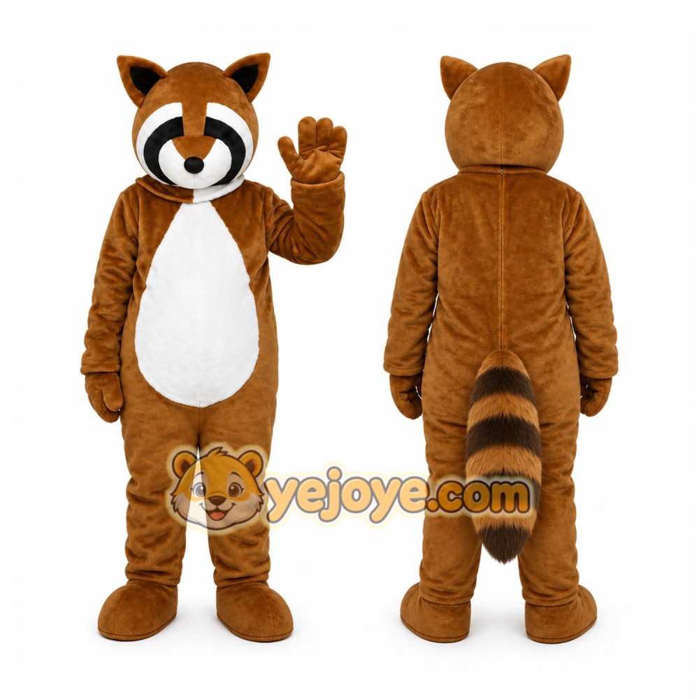 Adults Brown Raccoon Mascot Costume Adults Brown Raccoon Mascot Costume