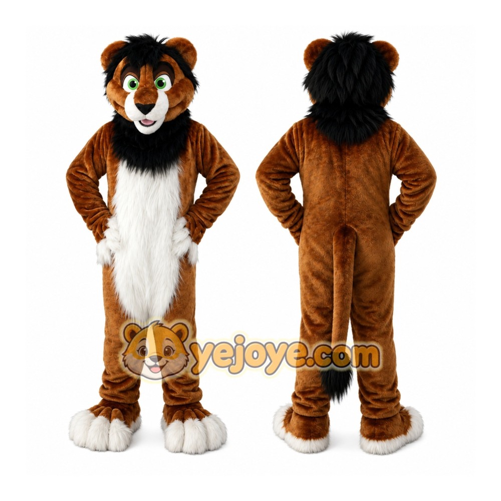 Brown Lion Mascot Costume