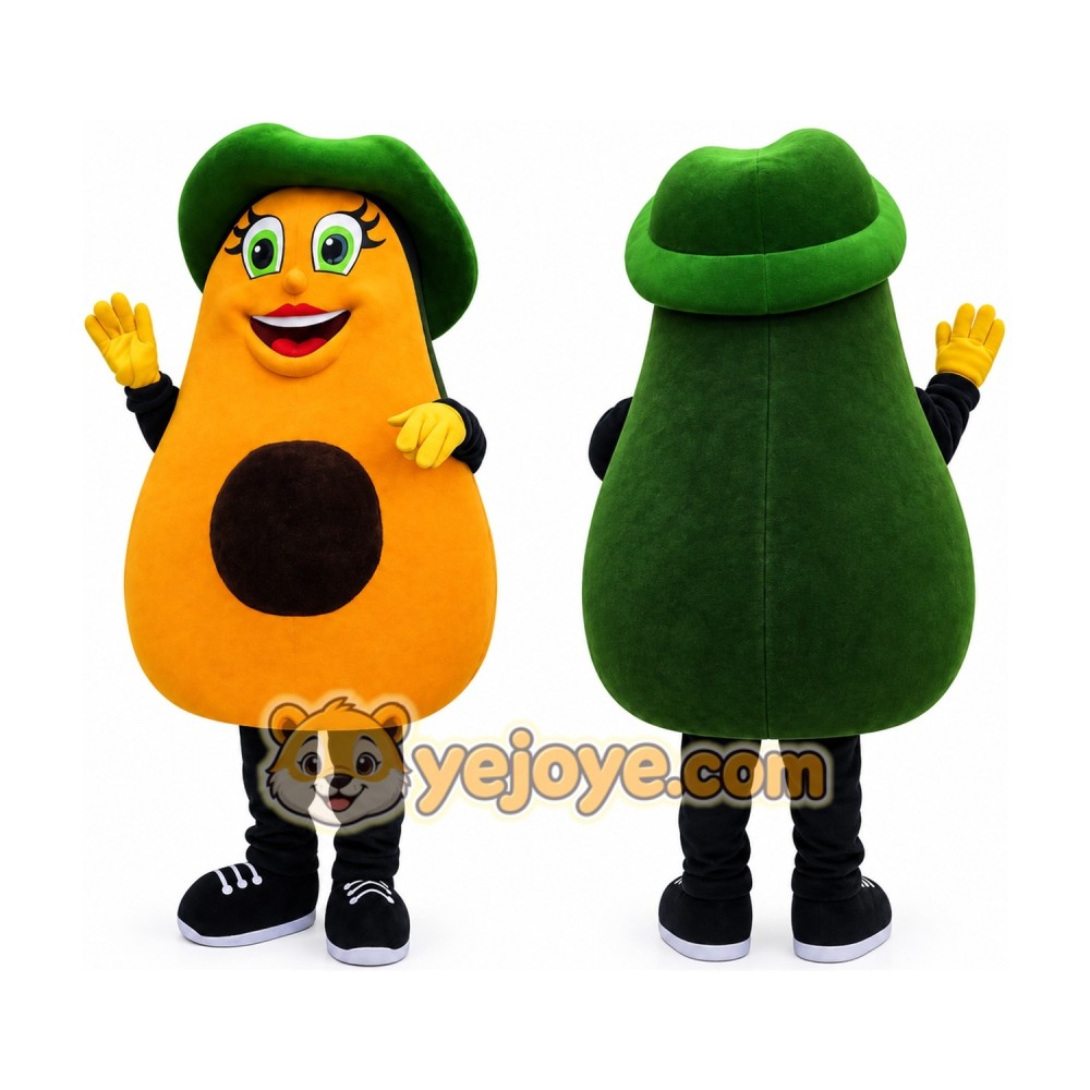 Fruit Avocado Mascot Costume Fruit Avocado Mascot Costume