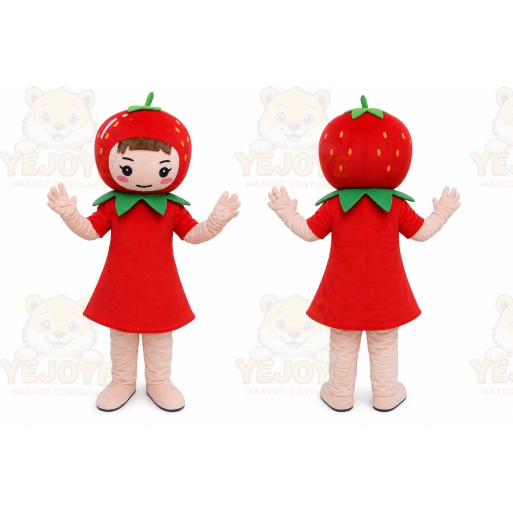 Fruit Strawberry Girl Mascot Costumes