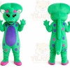 Funny Baby Bop Dinosaur Mascot Costume Cartoon Character