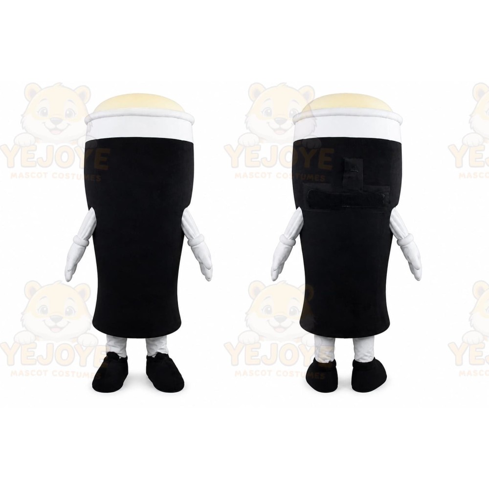 Funny Black Beer Cup Mascot Costume
