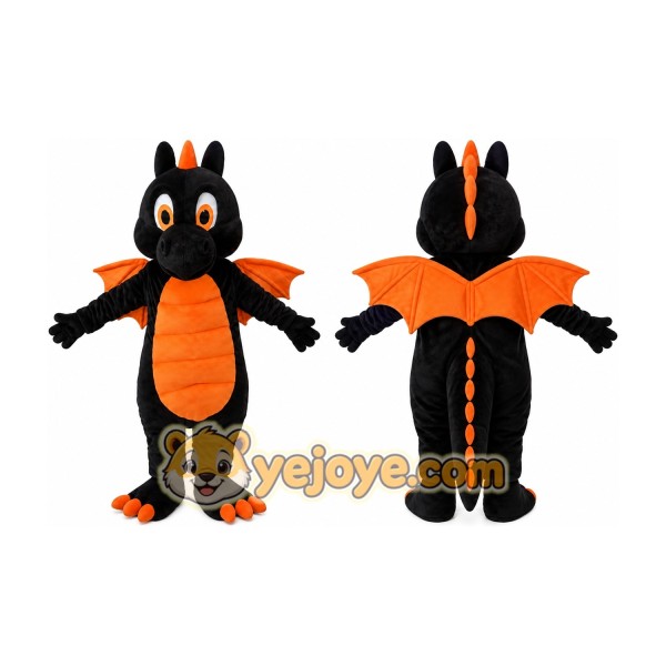 Funny Black Dinosaur Mascot Costume