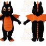 Funny Black Dinosaur Mascot Costume