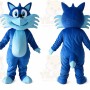 Funny Blue Fox Mascot Costume