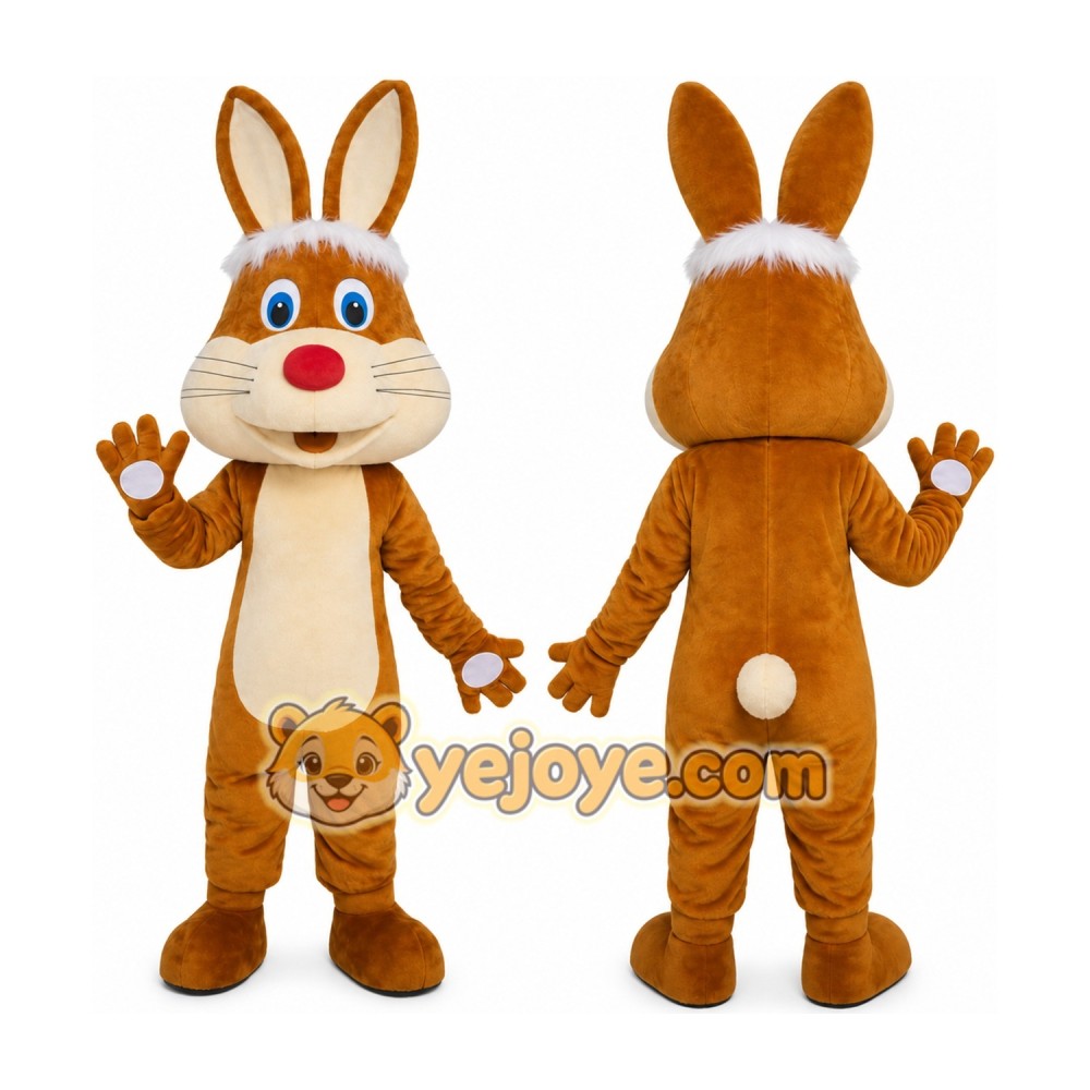 Funny Brown Bunny Rabbit Mascot Costume Funny Brown Bunny Rabbit Mascot Costume