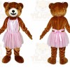 Funny Girl Teddy Bear Mascot Costume
