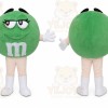 Funny Green M M Bean Mascot Costume