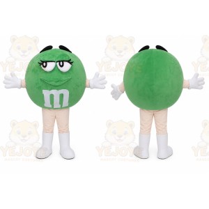 Funny Green M M Bean Mascot Costume