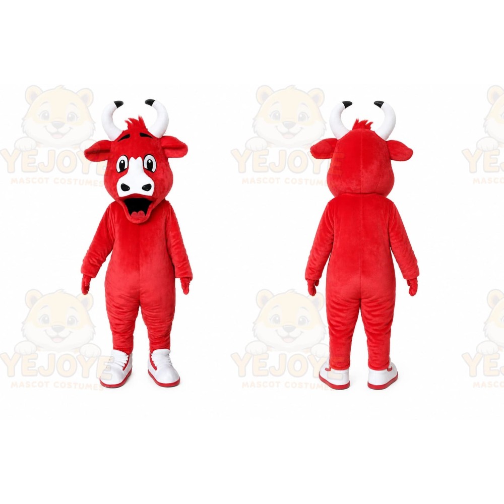 Funny Red Bull Mascot Costume for Sports
