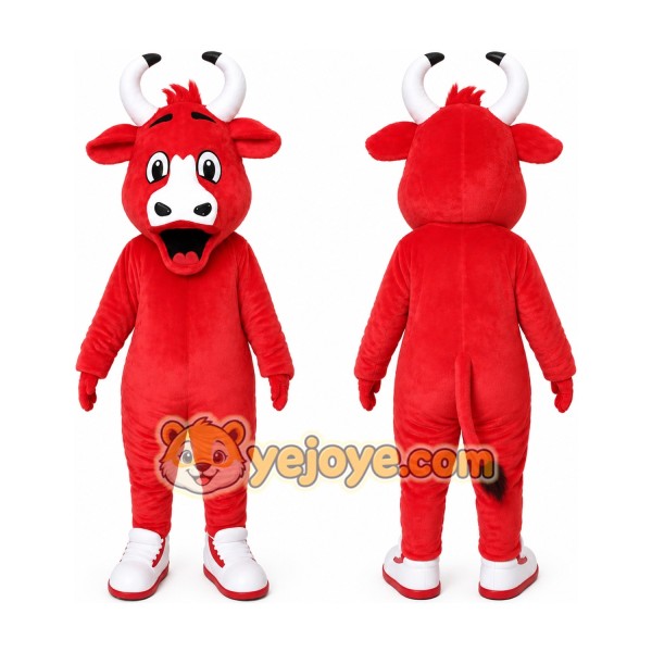 Funny Red Bull Mascot Costume for Sports