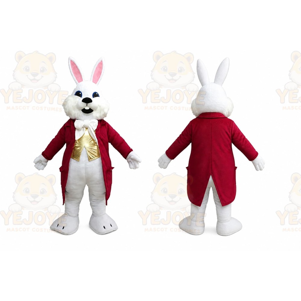 Funny White Easter Bunny Rabbit Mascot Costume