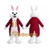 Funny White Easter Bunny Rabbit Mascot Costume Funny White Easter Bunny Rabbit Mascot Costume