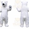 Furry Polar Bear Mascot Costume for Adults