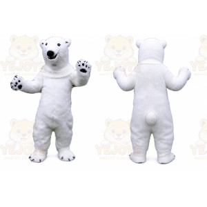 Furry Polar Bear Mascot Costume for Adults