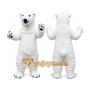 Furry Polar Bear Mascot Costume for Adults