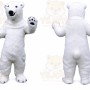 Furry Polar Bear Mascot Costume for Adults