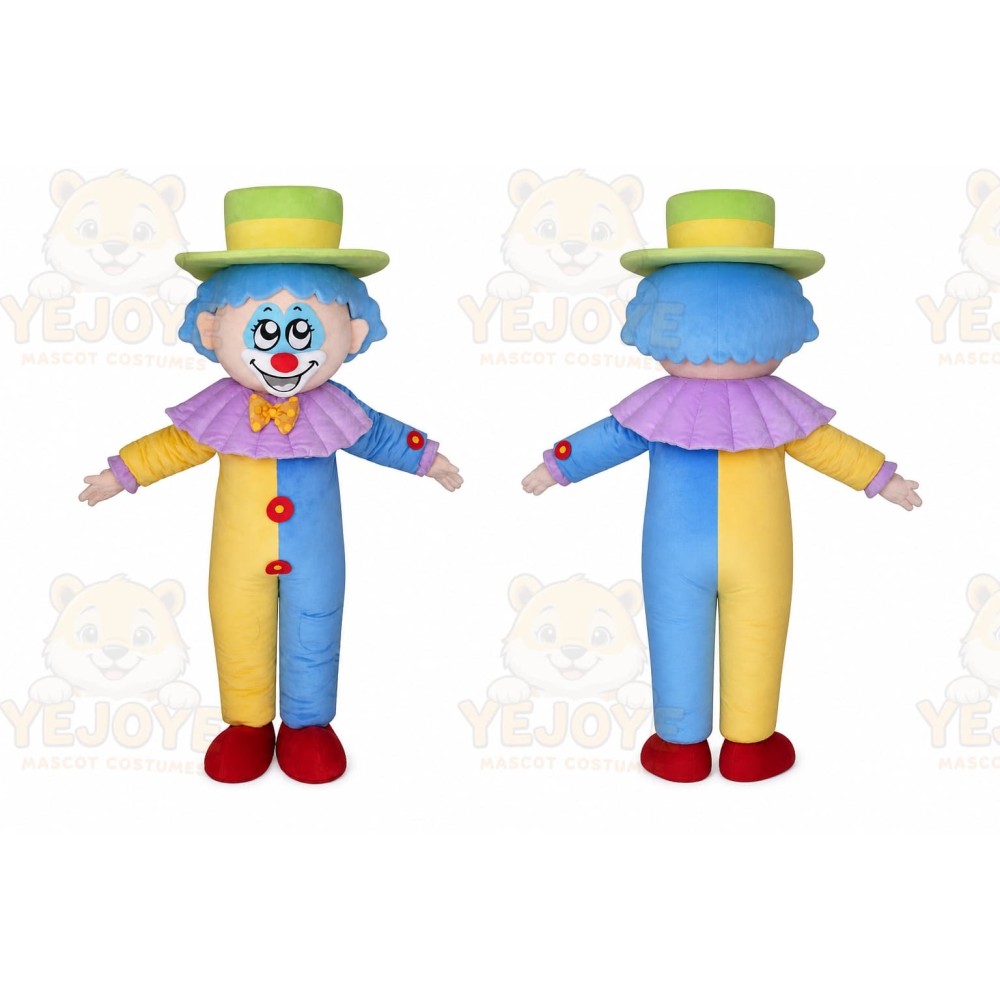 Giant Blue Clown Mascot Costume