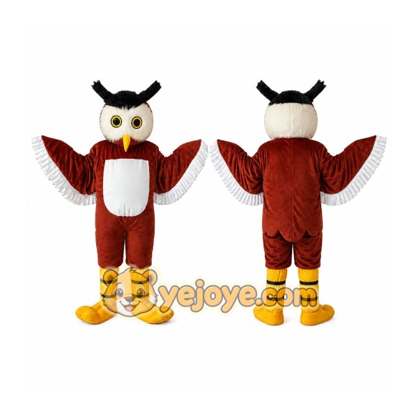 Giant Brown Owl Bird Cartoon Mascot Costume